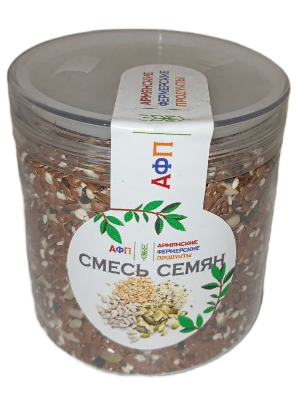 Смесь семян, 230 гр, АФП (тыква, подсолнух, кунжут белый, кунжут черный, лён)