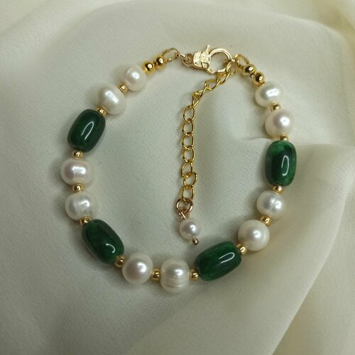 фото Браслет, белый, зеленый malichet