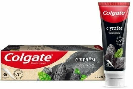 Colgate Зубная паста Naturals Эффективное отбеливание с углём