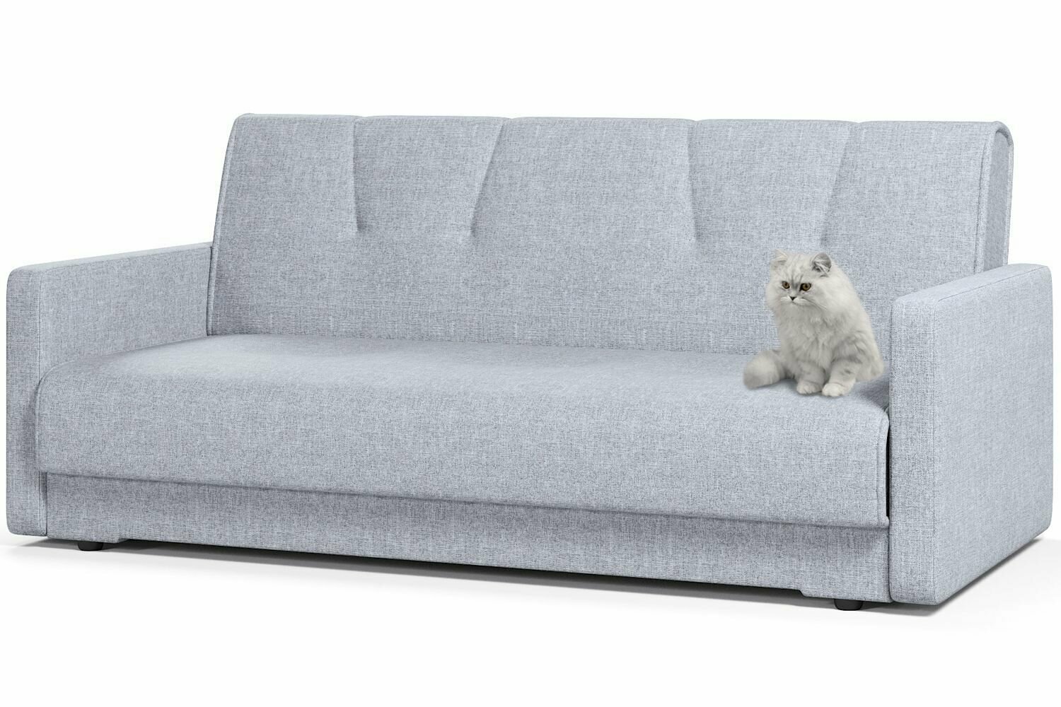 фото Диван-кровать Книжка серая рогожка, 120 ППУ