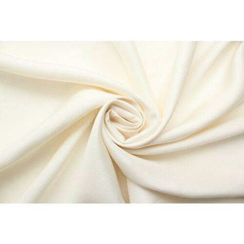 Ткань Шёлк костюмный светло- кремовый с утолщением нитей , ш144см, 0,5 м