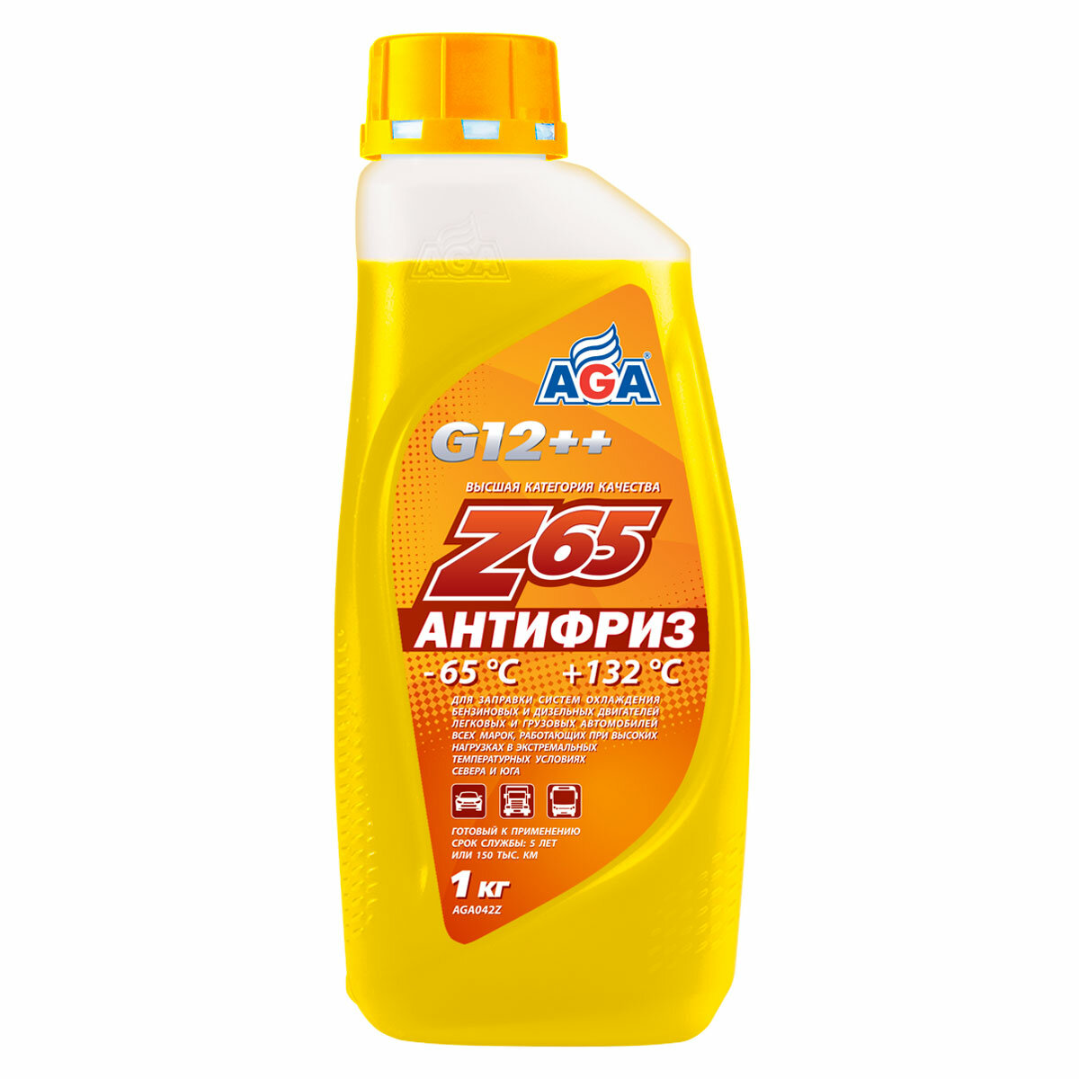 Антифриз AGA Z65 желтый (946 мл/1 кг) AGA042Z