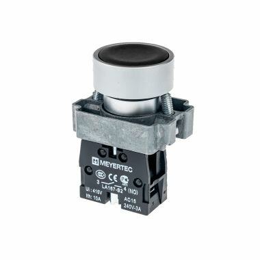 Кнопка плоская зеленая MTB2-BAZ113, 1NO, металл (10шт)