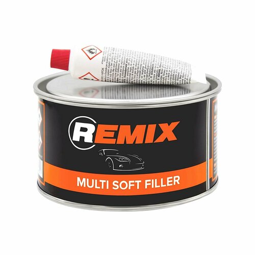 Шпатлевка универсальная для кузова автомобиля REMIX MULTI SOFT FILLER 18 кг 2К полиэфирная шпатлевка с отвердителем в комплекте 584₽