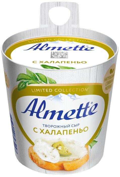 Сыр творожный Almette с халапеньо 60% 150г