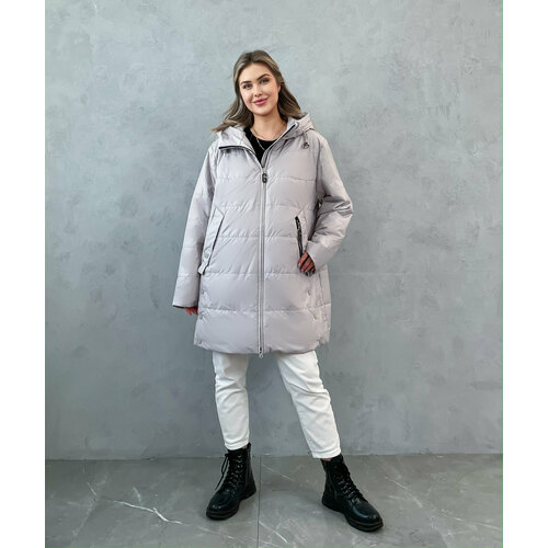 фото Куртка , размер 64(64-66), бежевый нет бренда