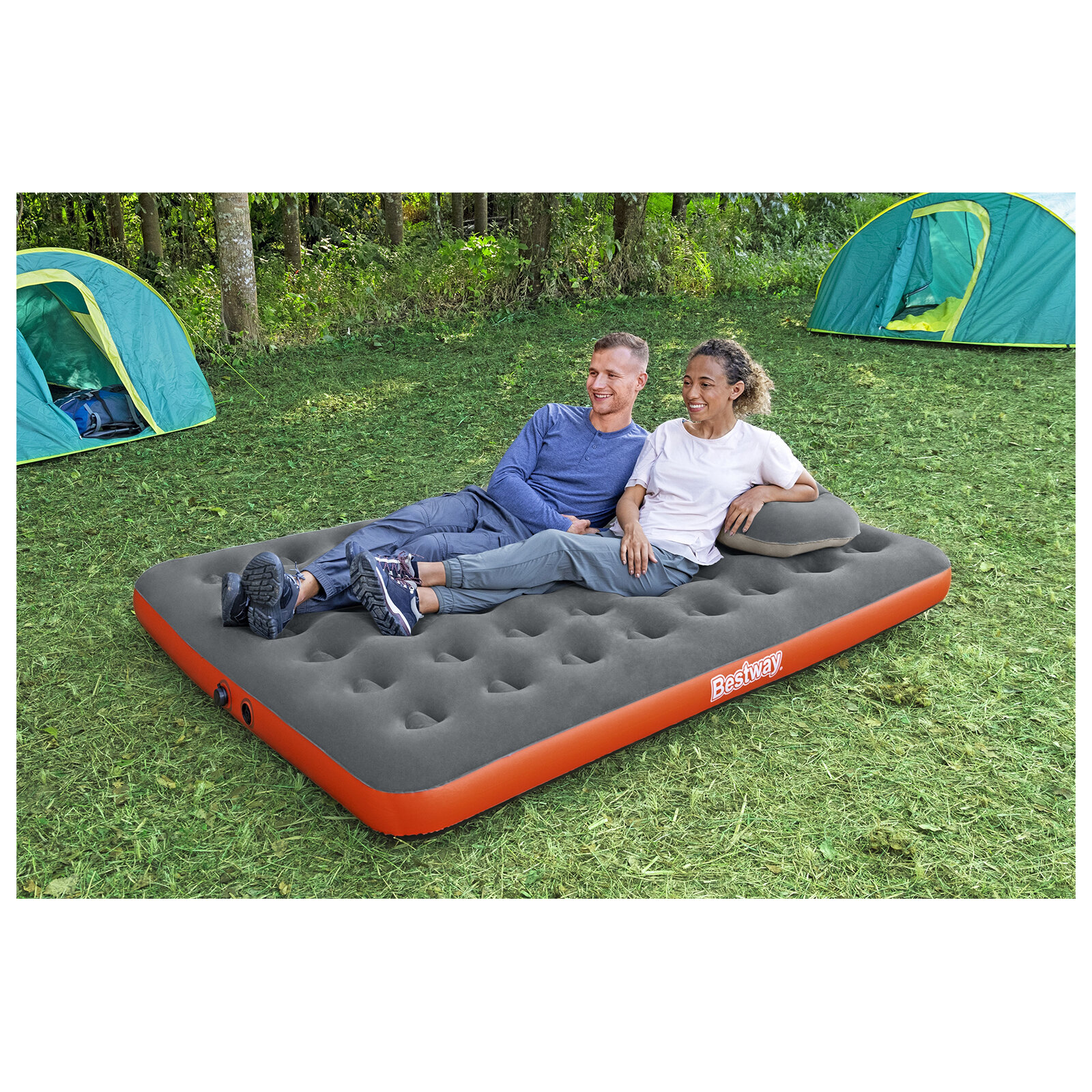 Матрас надувной туристический Roll &amp Relax 203 см x 152 см x 22 см Bestway - фото №17