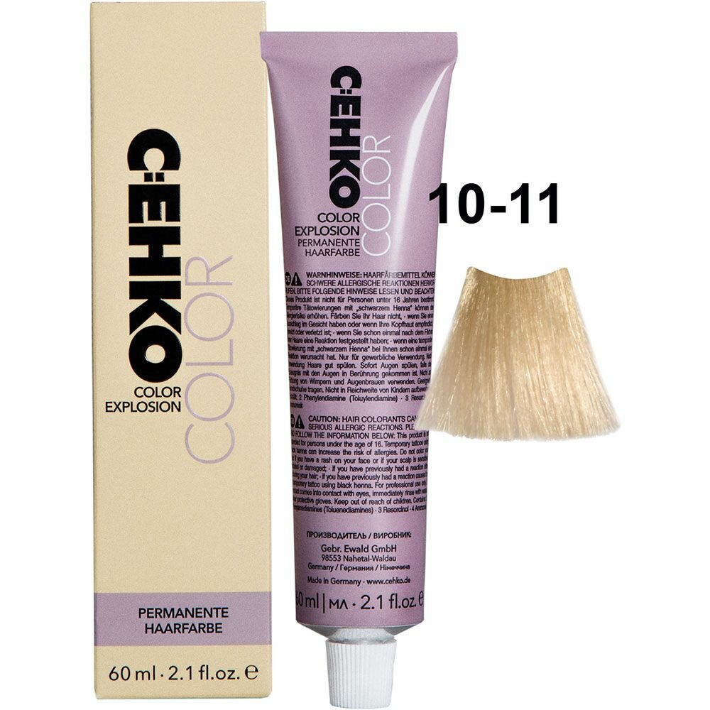 C:EHKO Color Explosion Крем-краска для волос 10/11 Ультра-светлый жемчужный блондин, 60 мл