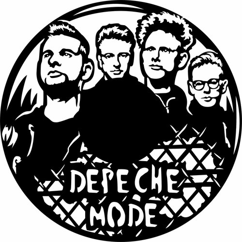 Панно на стену из виниловой пластинки Depeche Mode