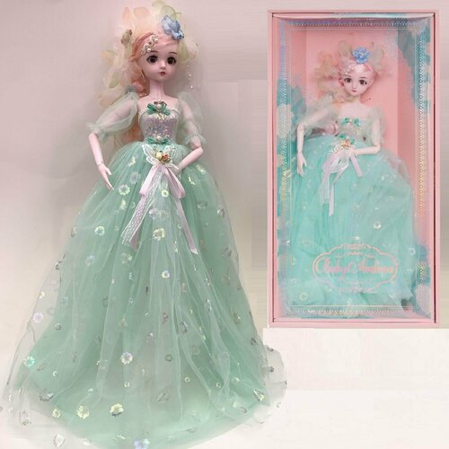 Кукла Junfa Ardana Princess 60 см в роскошном длинном зеленом платье в подарочной коробке WJ-36569/зеленое