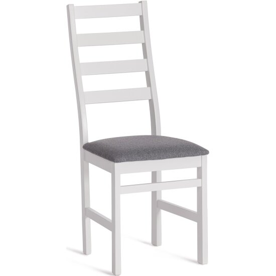 Стул обеденный Tetchair ROSARIO / 1 шт. в упаковке, Многослойная фанера, 39 х 39 х 99 см, white, ткань тёмно-серая (150) разобранный