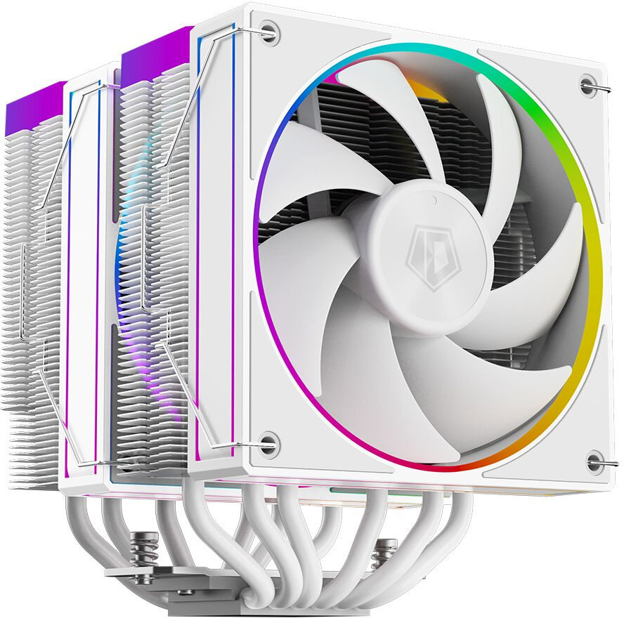 Кулер ID-Cooling LGA1700/1200/115x/AM5/AM4 (2*120mm fan, 500-2000rpm, 78CFM, 29.9dBA, 270W TDP, 4-pin PWM/5V 3-pin ARGB ) RET - фото №8