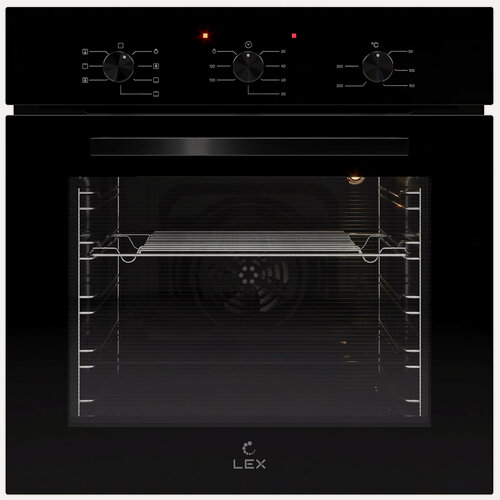 Изображение товара Электрический духовой шкаф LEX EDM 073 BBL 59 см, 60 л, гриль и конвекция, черный