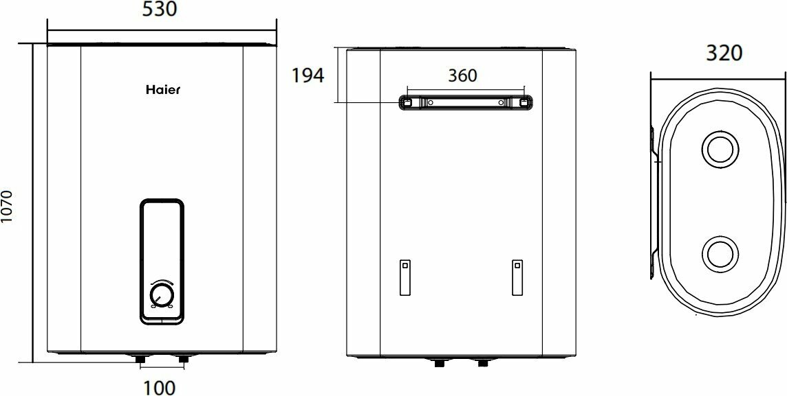 Водонагреватель HAIER ES80V-F3, накопительный, 3кВт, белый [ga0ghme00ru] - фото №7