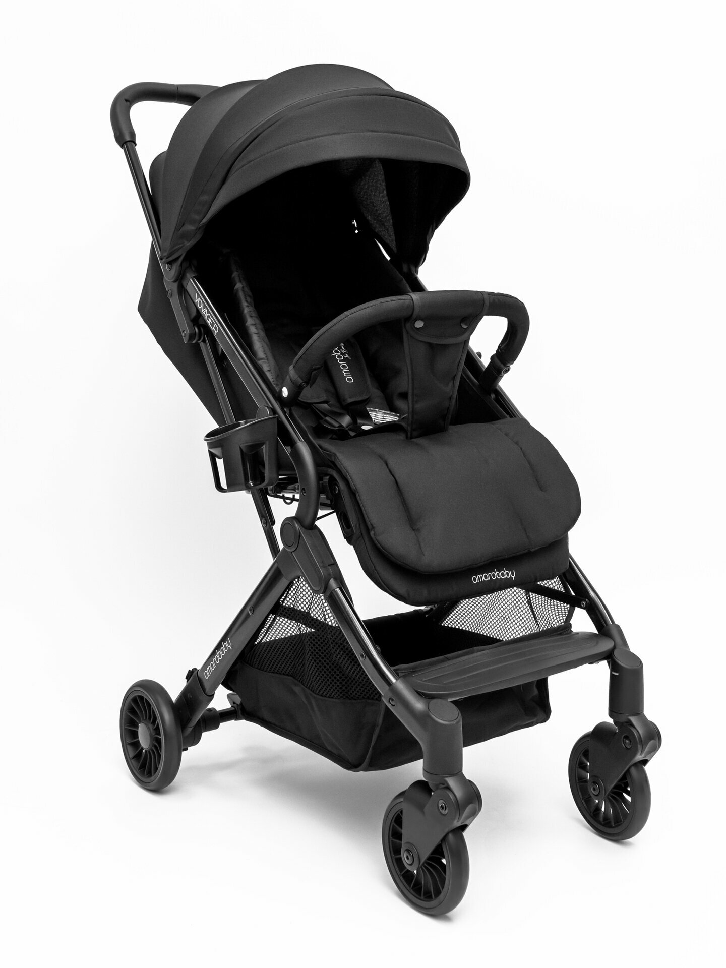 Коляска прогулочная Amarobaby Voyager, Черный