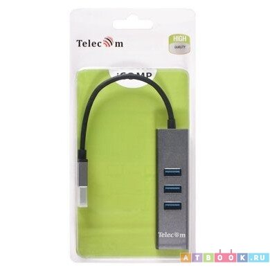 Адаптер сетевой Telecom USB 3.0/RJ-45 1000Mbps/3*USB3.0, 0.2m - фото №8