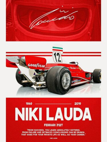 Изображение товара Постер "Retro F1. Ники Лауда"