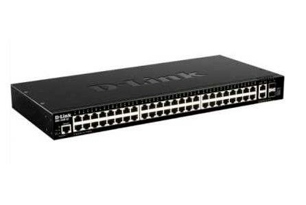 D-Link DGS-1520-52/A1A Управляемый L3 стекируемый коммутатор с 48 портами 10/100/1000Base-T, 2 портами 10GBase-T и 2 портами 10GBase-X SFP+