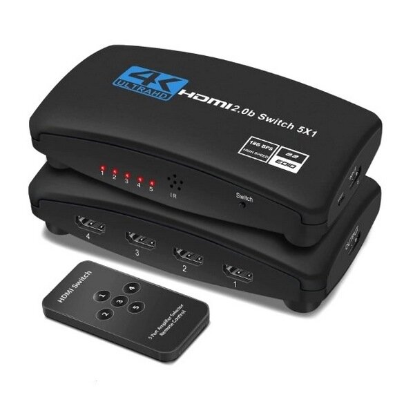 фото Переключатель HDMI2.0b 5 в 1 4Kх2K HDR с поддержкой Dolby