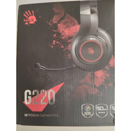 Наушники с микрофоном A4 Bloody G220 2м мониторные G220 AUX35-4PIN USB 2299₽