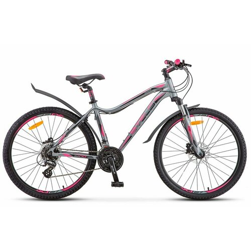 Велосипед STELS Miss 6100 D 26 V010 рама 19 Серый (требует финальной сборки) горный mtb велосипед stels miss 6100 d 26 v010 2019 серый розовый 19 требует финальной сборки