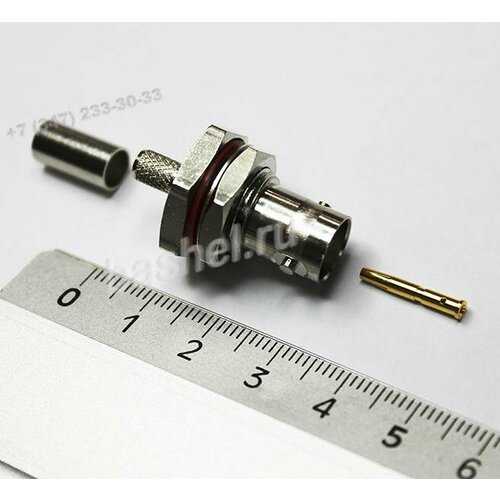 Гнездо BNC корпусное крепление-гайка обжимной RG-58 780₽