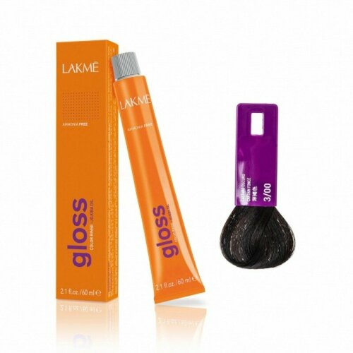 Lakme тонирующая крем-краска Gloss Color Rinse, 3/00 тёмно-каштановый, 60 мл