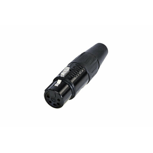 разъем xlr neutrik rean rt5fct b Rean RC5F-B кабельный разъем XLR female, черненый корпус, золоченые контакты, 5 контактов