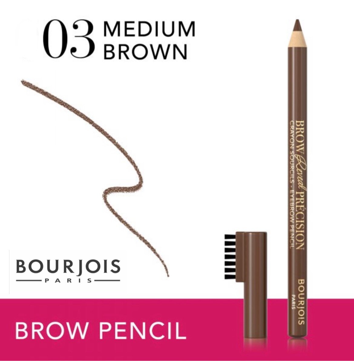 Карандаш для бровей Brow Reveal Precision, 03 Medium Brown