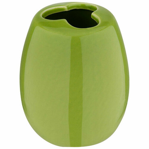 Стакан для зубных щеток рыжий кот лайм керамика зеленый 733₽