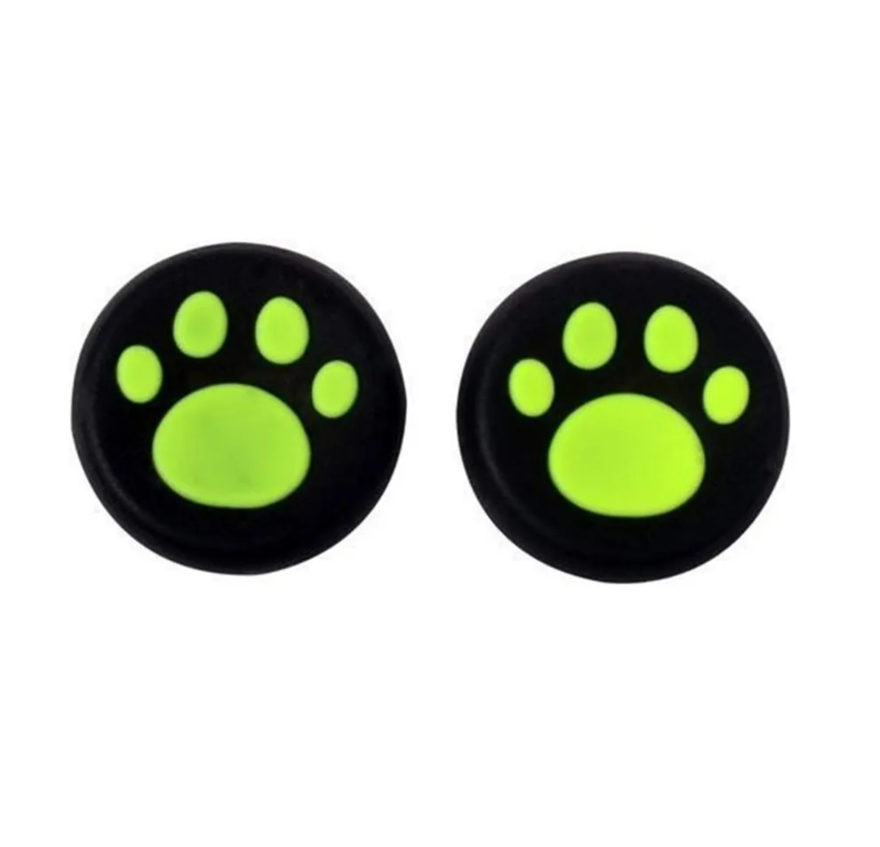 Накладки (насадки) на стики Joy Con для Nintendo Switch/Lite/Oled - Cat Paw Green (2шт)