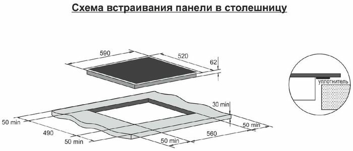 Индукционная варочная панель Darina PL EI305 B, независимая, черный - фото №3