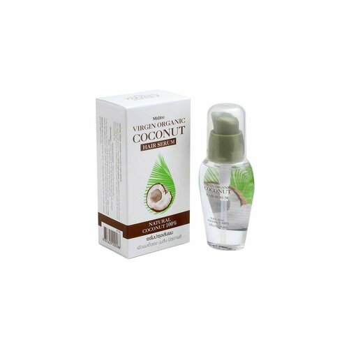 Virgin Organic COCONUT Hair Serum Mistine Несмываемая Сыворотка-Термозащита для волос на основе натурального Кокосового масла Мистин 35 мл 719₽