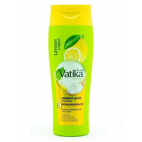 vatika shampoo dandruff guard lemon and yoghurt 6 76 fl oz 200 ml Vatika LEMON AND YOGHURT Dandruff Guard Shampoo, Dabur (Ватика лимон И йогурт Шампунь от перхоти, Дабур), 200 мл.