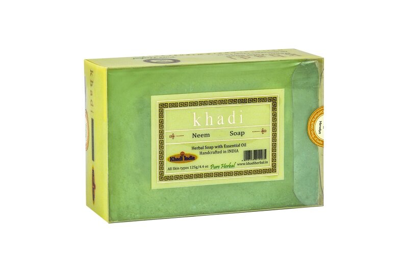 Khadi NEEM SOAP, Khadi India (НИМ мыло ручной работы с эфирными маслами, Кхади Индия), 125 г.