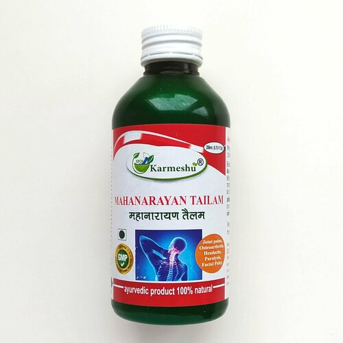 MAHANARAYAN TAILAM, Karmeshu (Массажное масло маханараян тайлам, Кармешу), 200 мл.