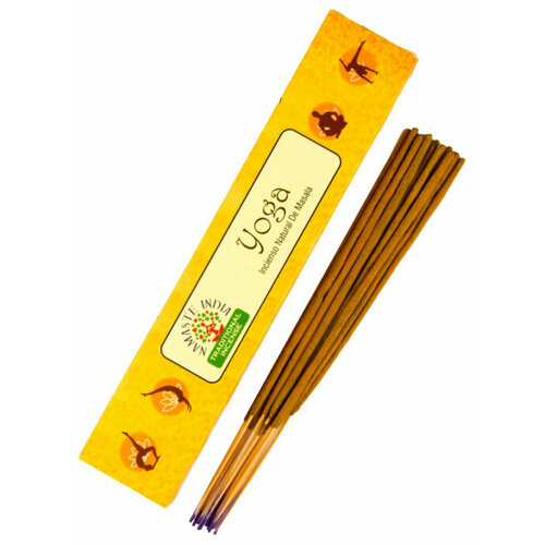 YOGA Natural Masala Incense, Namaste India (йога натуральные масала благовония, Намасте Индия), уп. 15 г.