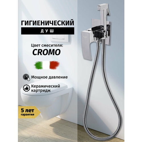 Смеситель с гигиеническим душем из латуни Vivi Felice хром 11176₽