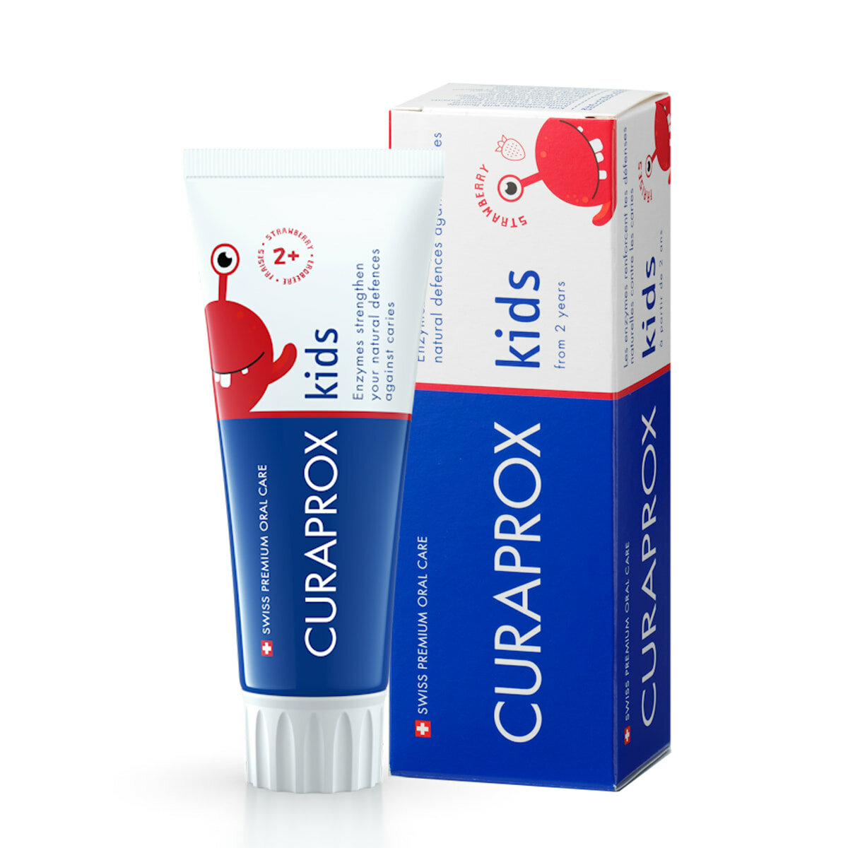 Зубная паста CURAPROX Kids 950 ppm со вкусом клубники (с 2 лет), 60 мл