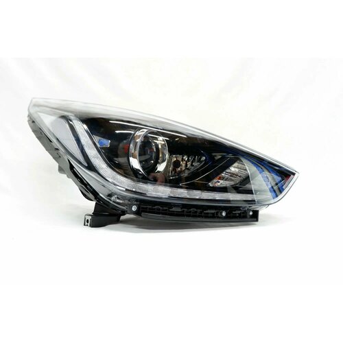 Фары линза для Hyundai Solaris 2 2017-2020 (дорестайлинг) с LED-полосой