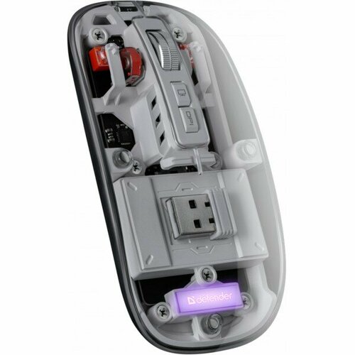 Мышь беспроводная Defender Ixes MM-999 LED24BT5кн2400dpi прозрач 166900₽