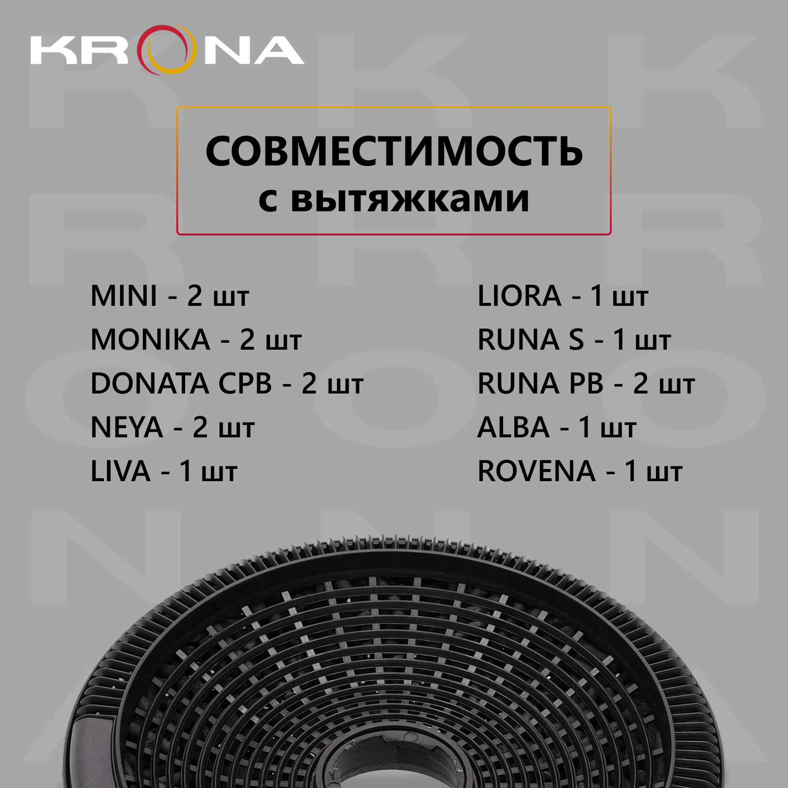 Фильтр угольный KRONA DN