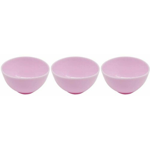 Anskin Косметическая чаша Rubber Bowl Small Pink, 300 мл, 3 шт чаша для размешивания маски rubber ball small red 300сс