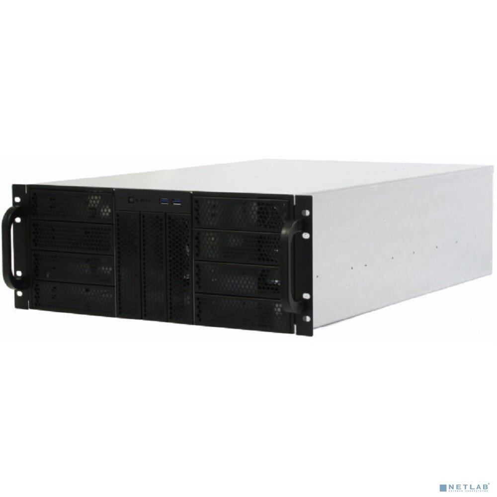 Procase Корпус Procase Корпус 4U server case,11x5.25+0HDD, черный, без блока питания, глубина 550мм, MB CEB 12"x10,5", панель вентиляторов 3*120x25 PWM RE411-D11H0-FC-55 чёрный