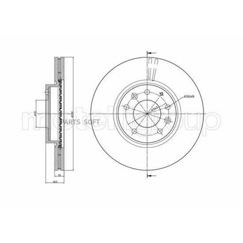 METELLI 230984C 23-0984C_диск тормозной передний!\ Mazda 6 1.8/2.0/2.5/2.0D/2.2D 07>