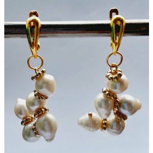 Серьги ARMONIA, жемчуг культивированный, белый, золотой