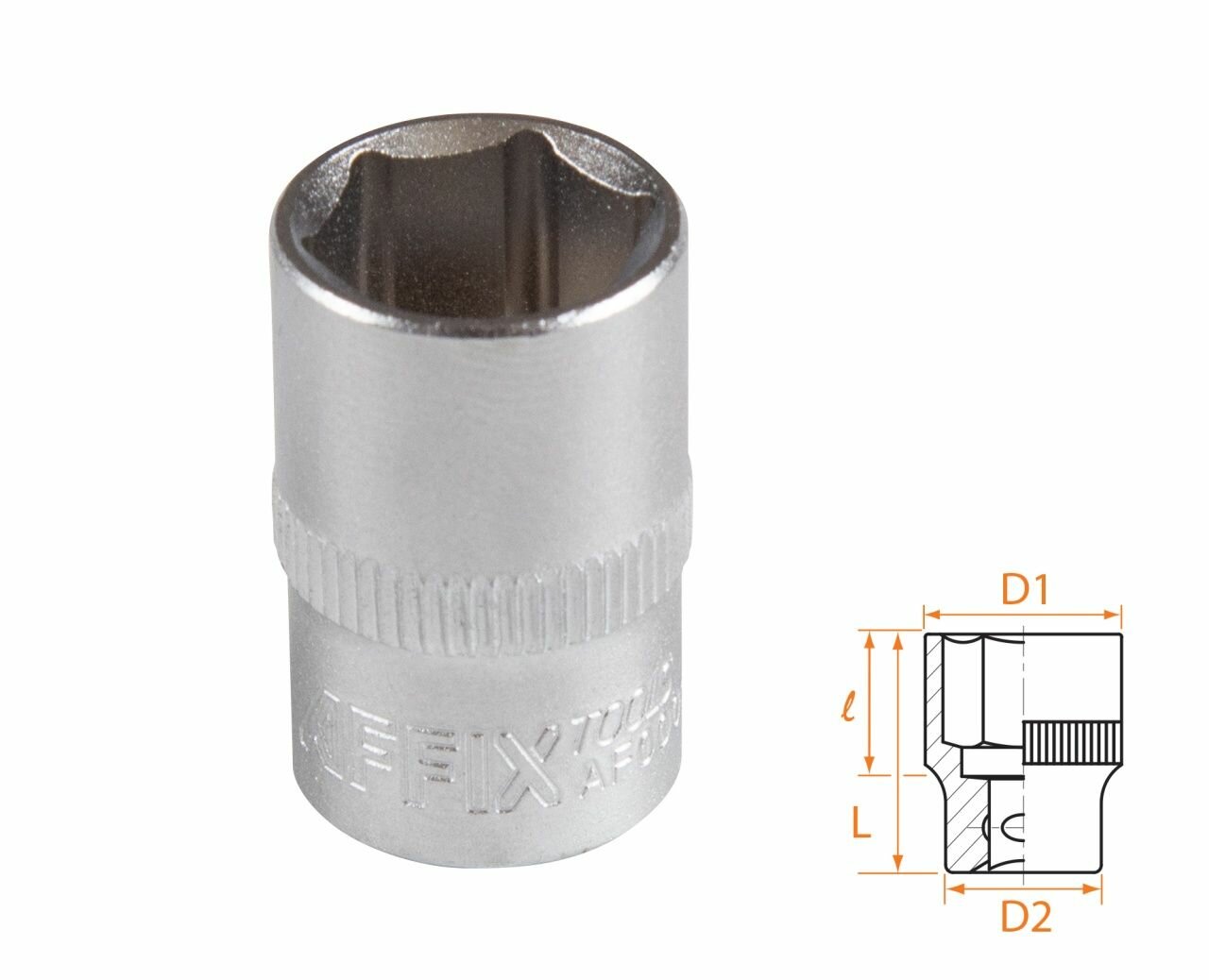 AFFIX Головка торцевая стандартная шестигранная 3/8", 13 мм