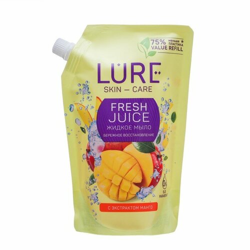 Жидкое мыло LURE Fresh Juice с экстрактом манго дой-пак 380 мл 272₽