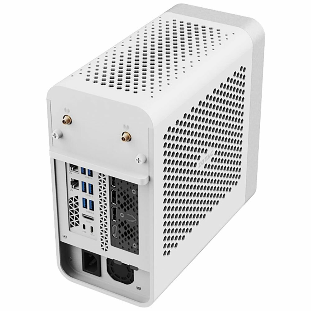 Платформа Zotac i7-13700, RTX4070, 2*DDR5 SODIMM, M.2 SSD SLOT, 2.5" SATAIII BAY, WIFI, BT 2.5G LAN, GLAN, 3*DP, HDMI, WHITE, EU+UK - фото №5