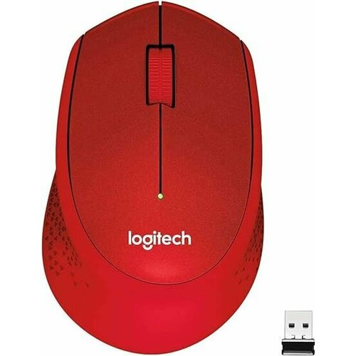 Мышь беспроводная Logitech M331 Silent Plus красный оптическая 1000dpi silent беспроводная USB 294800₽
